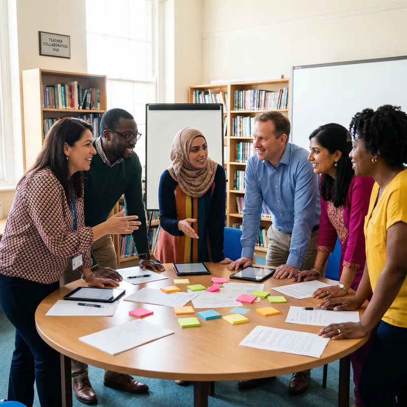 Diverse Teachers Collaborating in Education