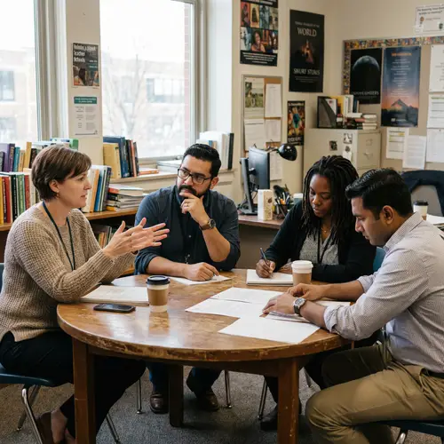 Diverse Teachers Collaborating in Education