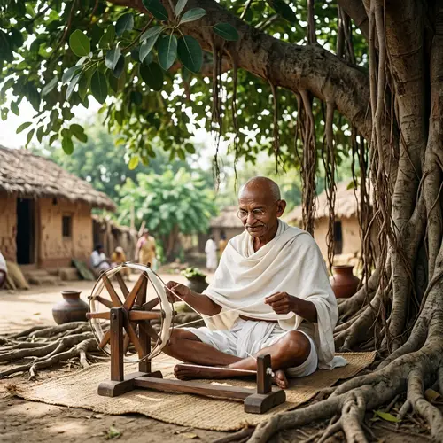 Mahatma Gandhi: Iconic Indian Political Leader's Portrait