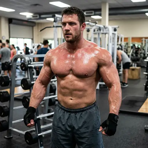 Showcase Big Bulky Muscles and Pec Bouncing