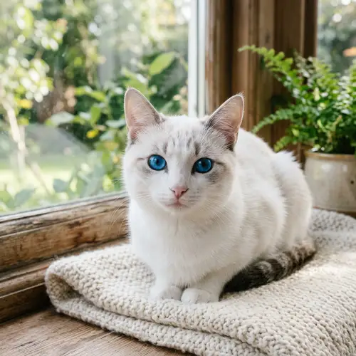 Beautiful Cat with Blue Eyes
