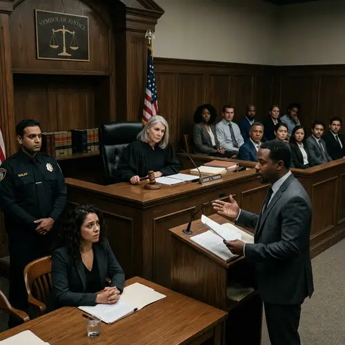 Realistic Court Scene Depicting Diverse Individuals | Legal Drama