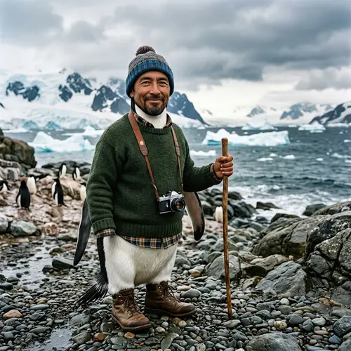 Penguin with Human Features - Unique Art