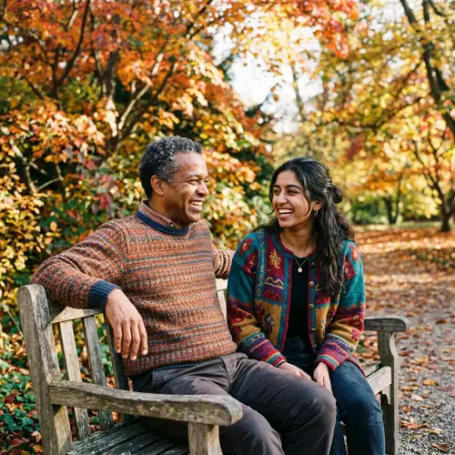 Multicultural Family Enjoying Autumn in the Park