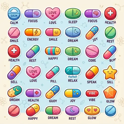 Colorful Drug Pill Illustrations