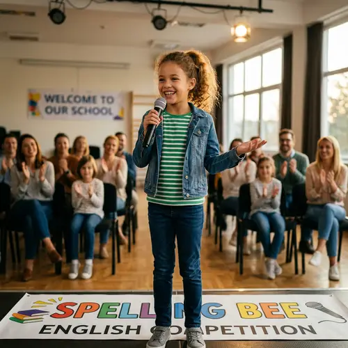 Confident Child Speaking English