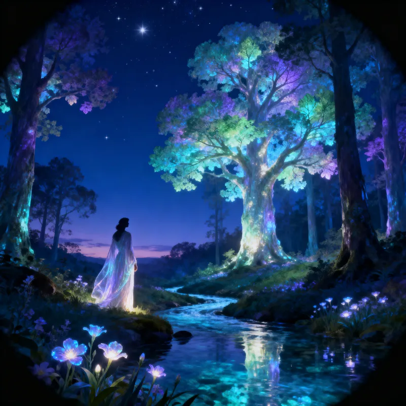 Ethereal Twilight Forest - Surreal Landscape