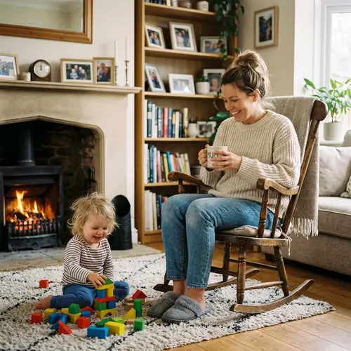Warm Motherhood Moment: Cozy Tea Time with Toddler