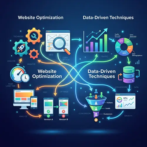 Website Optimization & Data-Driven Techniques | Visual Guide