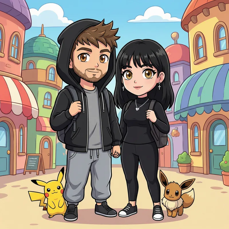 Pokémon Couple Design: Stylish Characters for Fans Pokémon Couple Design: Stylish Characters for Fans