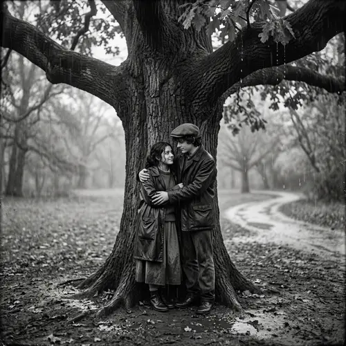 Intimate Shelter Under Oak Tree | Romantic Photography