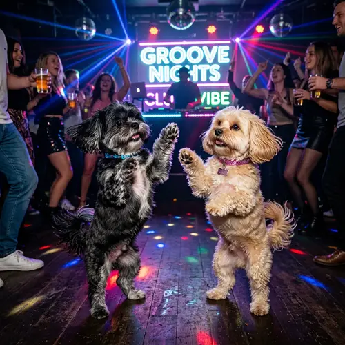 Dancing Shih Tzus: Nightclub Fun