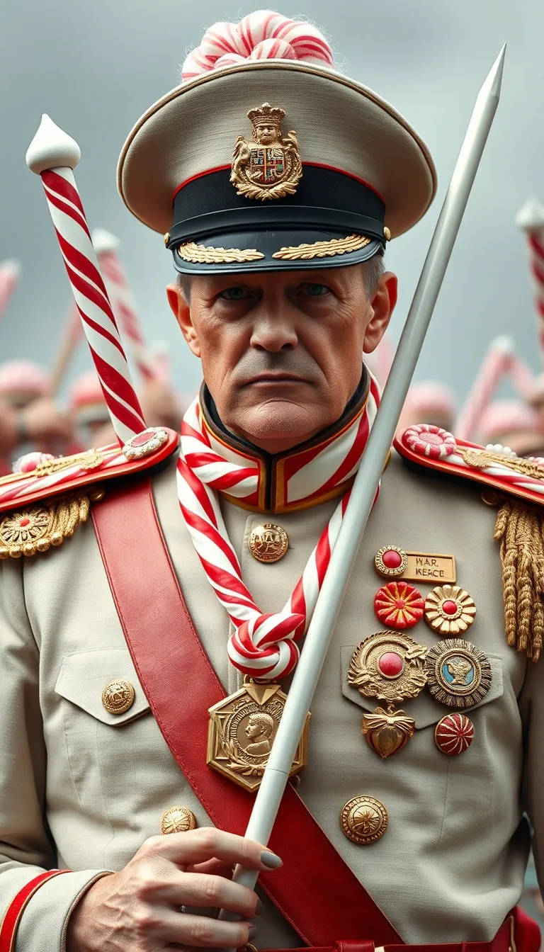 Candy-Themed War General: Sweet Military Style Candy-Themed War General: Sweet Military Style