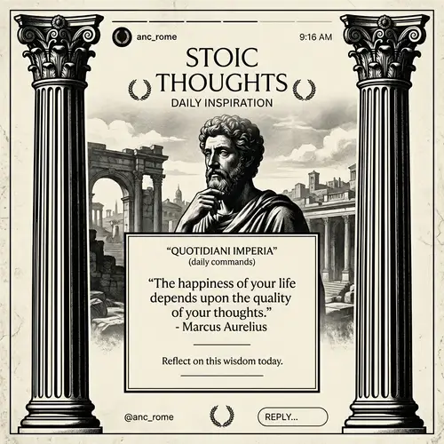 Stoic Philosopher in Ancient Rome-Inspired Instagram Template