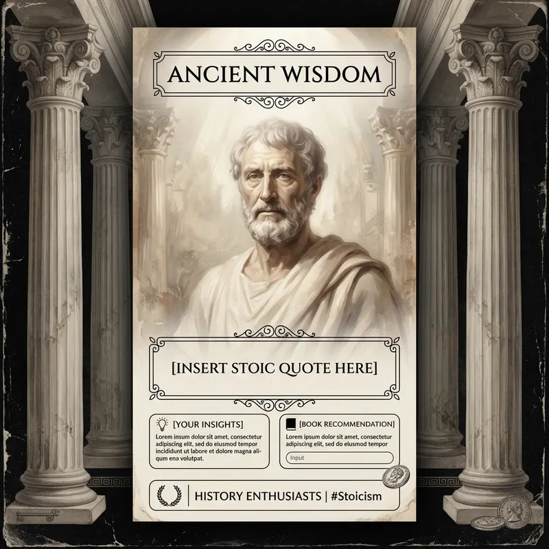 Marcus Aurelius Instagram Story Template - Ancient Wisdom Inspires