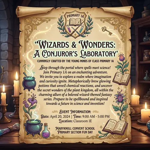 Wizards & Wonders: Science Fun Day Invitation