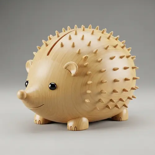 3D Wooden Hedgehog Toy Asset Creation