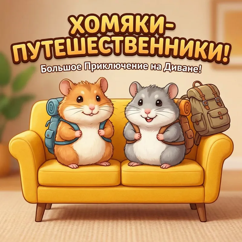 Hamster Adventures: Cozy Couch Duo!