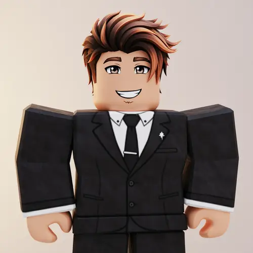 Attractive Roblox Avatar with Stylish Black Coat