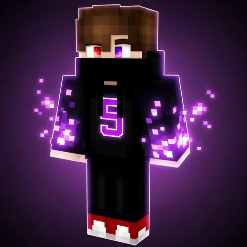 Cool Minecraft Character with Glowing Hoodie