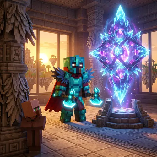 Cool Minecraft Character with Glowing Hoodie