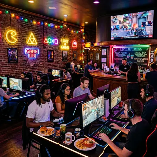 Cozy Gaming Food Cafe with Aesthetic Vibe