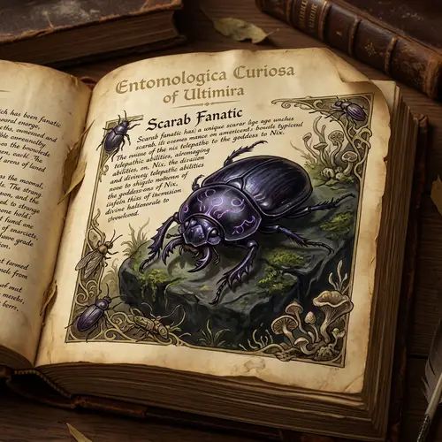 Ancient Volume of Telepathic Scarab Fanatic in Ultimira