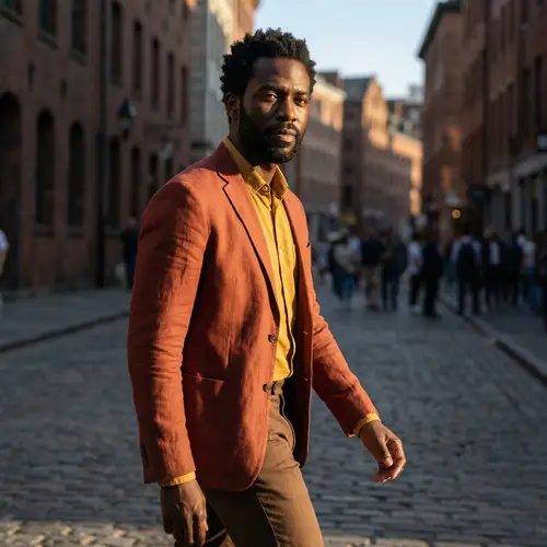 Dynamic Portrait of a Confident African American Man