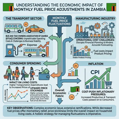 Monthly Fuel Price Adjustments Impacting Zambian Economy