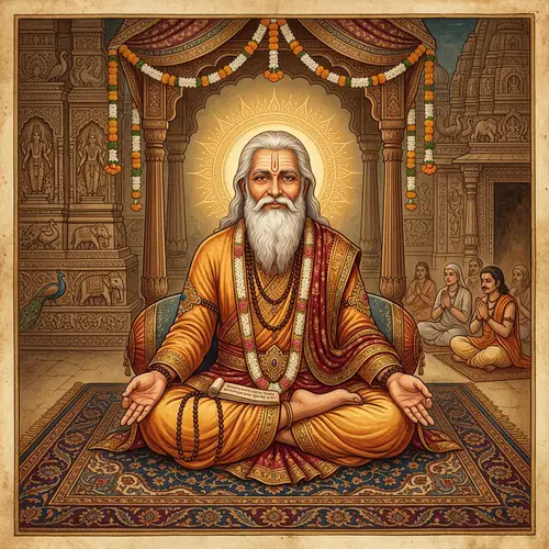 Traditional Indian Art: Spiritual Figure of Wisdom and Compassion