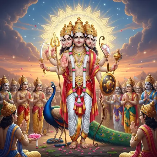 Splendor of Lord Murugan: Six-Faced Divine Power
