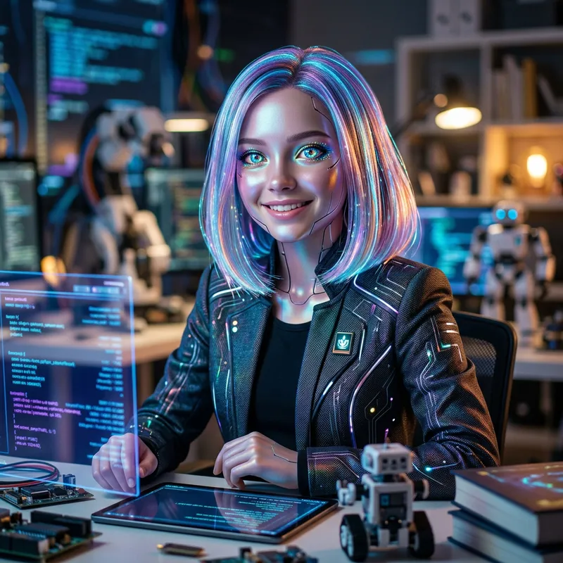 AI Girl: Friendly Sophistication in Advanced Technology