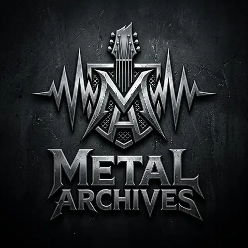 Sleek Metal Archives Logo Design | Metallic Texture & Bold Typography
