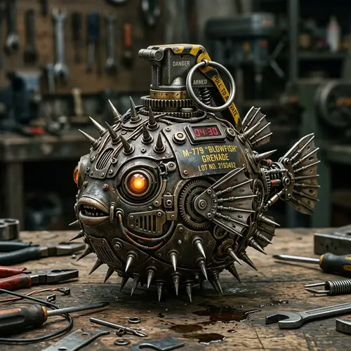 Grenade Shaped Mechanical Puffer Fish
