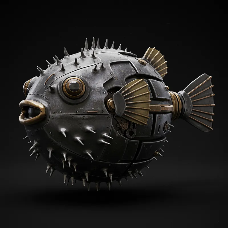 Grenade Shaped Mechanical Puffer Fish