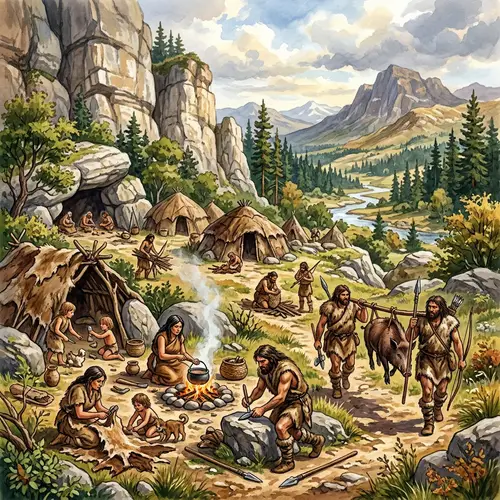 Stone Age Period Illustration