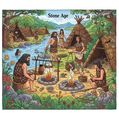 Stone Age Period Illustration