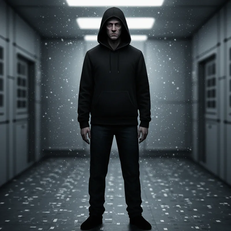 Stylish Black Hoodie with Cool Male Model