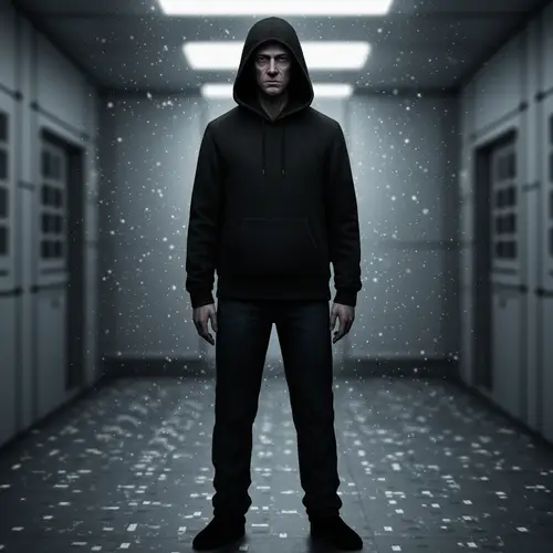 Stylish Black Hoodie with Cool Male Model