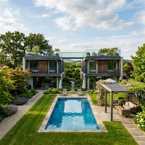 Modern House Design with Rooftop and Pool