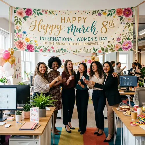 Celebrate International Women's Day with our Female Team Banner