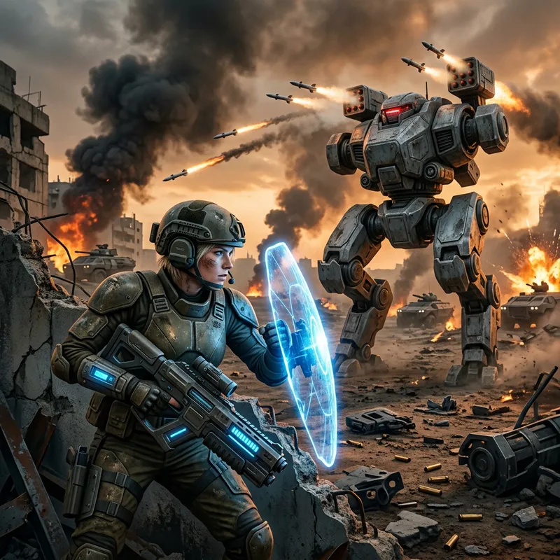 War Robot vs Human: Epic Battlefield Showdown
