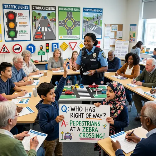 Road Safety Education: Diverse Group Learning Traffic Rules