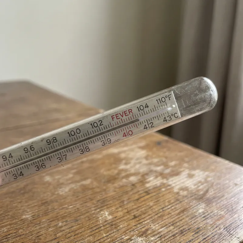 Severe Fever Temperature on Classic Mercury Thermometer