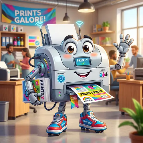 Creative Printer Mascot for Your Brand