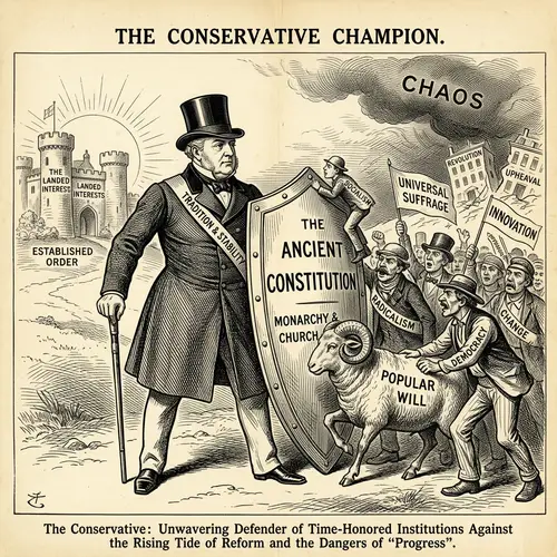 Political Cartoon on 19th Century Conservatism