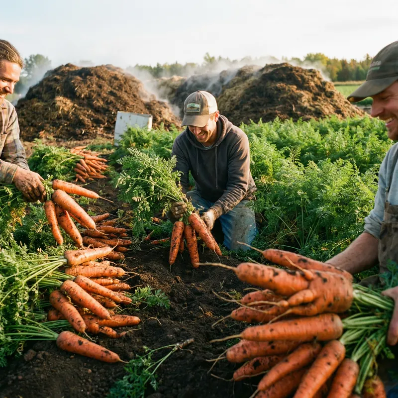 Successful Carrot Harvest: Vibrant & Abundant