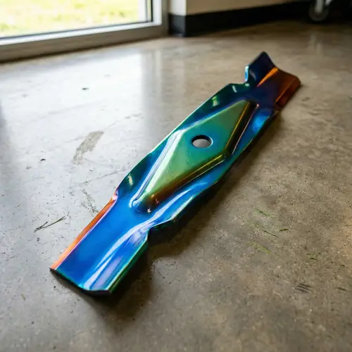Modern Single Lawn Mower Blade | Vivid Color Image