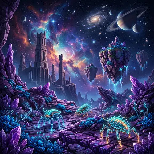 Alien Landscape: Explore a Cosmic World