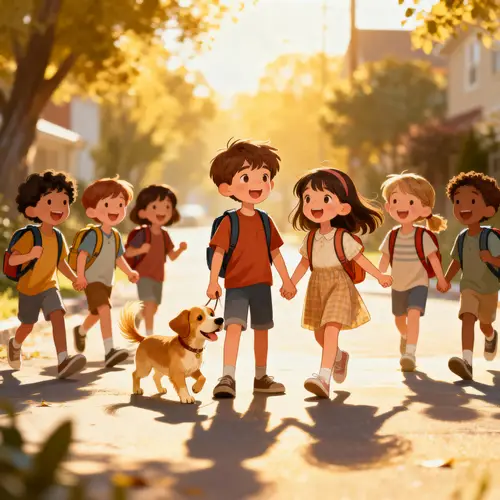 Neighborhood Adventure for Kids and Their Dog